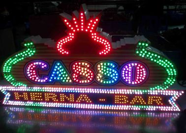 Bulding/décoration de casino annonçant la LED signe avec la lampe simple 9mm de couleur 12mm