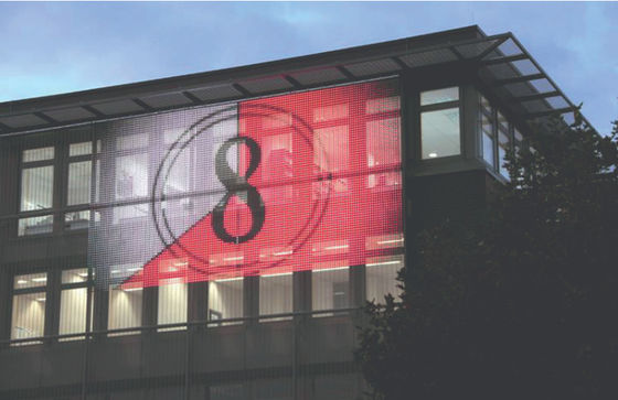 Indoor Outdoor Flexible Advertising LED Mesh Screen Transparent For Facade Lighting