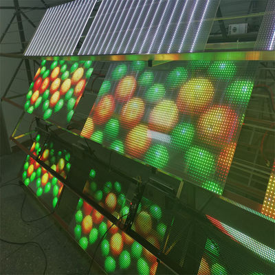 P10 advertisement display indoor flexibility on glass transparentSMD2121 5V  LED crystal film screen