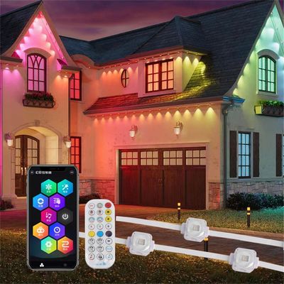 CE Certified RGB Point Light Source LED Eave String Lights for Christmas Decorations