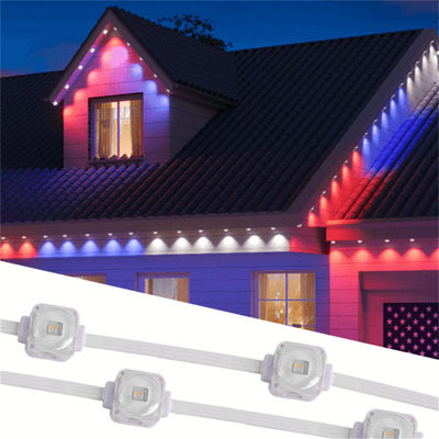 RGBW Waterproof Eave Point Lights 25mm Diameter 1.5W for Outdoor House Permanent Holiday Decoration