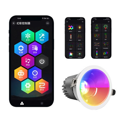 20W RGBW SPI USC2904 Rechargeable LED Spotlights Dimmable Indoor Living Room Downlight Adjustable Mount