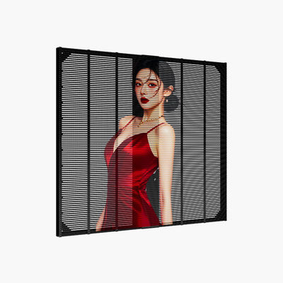 P3.9-P7.8 Aluminum material  with suspension tape installation LED Video Wall LED Mesh Transparent Grille Led Display Screen for Advertising