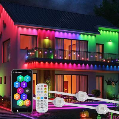 Qualité  Gouly House Decor 25mm Permanent Eave Light DC24V RGBW Full Color Addressable Outdoor Christmas Pixel Lights usine