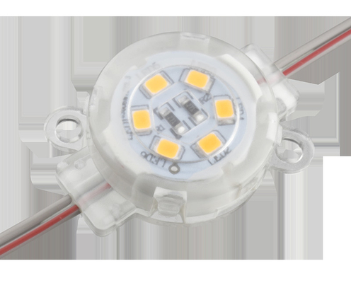 La lumière simple extérieure IP67 de point de la couleur 30mm LED imperméabilisent le corps de PC de 0.6W 12V 30mm