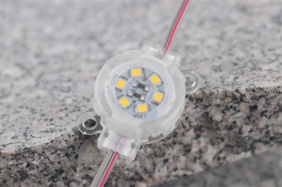 La lumière de point de pixel de DC12V 0.6W LED imperméabilisent le PC 6500K d'IP67 SMD2835 30mm anti- UV
