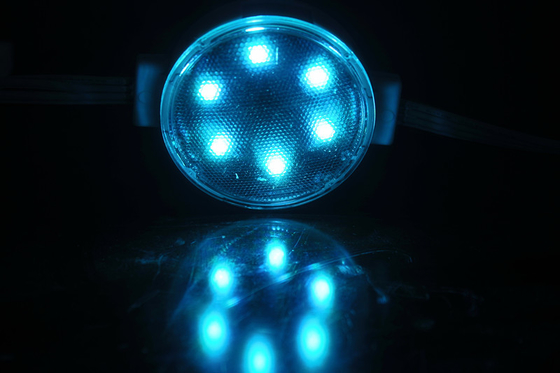 lampes polychromes IP67 LED Dot Programmable de Rgbw Smd3535 6 de lumière de pixel de 50mm DC24V 2W LED