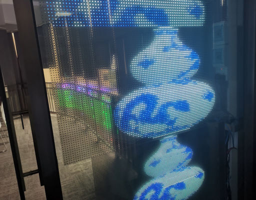 Écran d'affichage à LED transparent P10 Pleine couleur Haute luminosité Pour fenêtre de verre de bâtiment