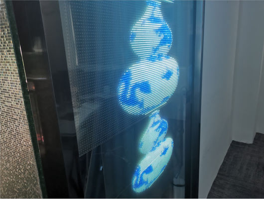 Écran LED transparent en verre pour fenêtres intérieures 3906 point/m2