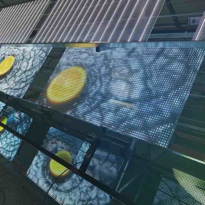 Écran à LED transparent Écran à LED en verre adhésif murale intérieur
