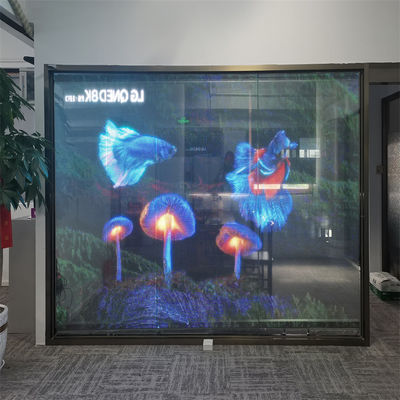 Écran de film transparent LED personnalisé pour le mur vidéo publicitaire P6DC5V WE1314RGB 16 bits