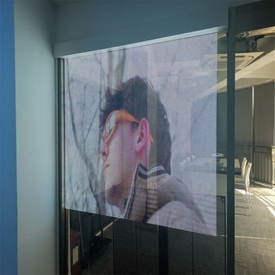 P6 Film LED transparent super mince pour mur vidéo intérieur Installation facile avec carte PCB RGB DC5V