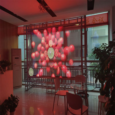 XH-JHP-P6Custom verre transparent de haute qualité couleur complète double face affichage en verre transparent affichage LED transparent