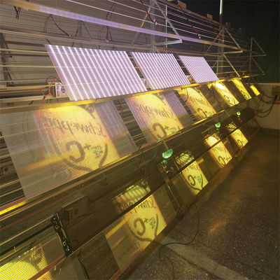 Affichage publicitaire P10 flexibilité à l'intérieur sur écran en verre transparentSMD2121 5V LED film cristallin