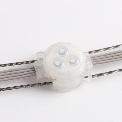 RGB LED Point Light 1W Epistar Chip 30mm RGB LED Point Light étanche à l'eau extérieure IP67 avec corps PC