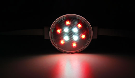0.3W Epistar Chip 50mm RGB LED Point Light étanche à l'eau extérieure IP67 avec corps PC