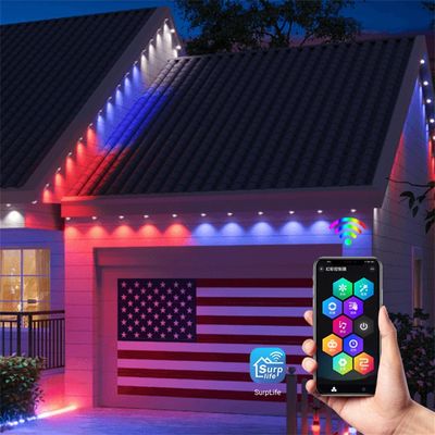 Smart Wifi Bluetooth Rgb Music Rhythm LED Eave Lights for House Eave Holiday Outdoor