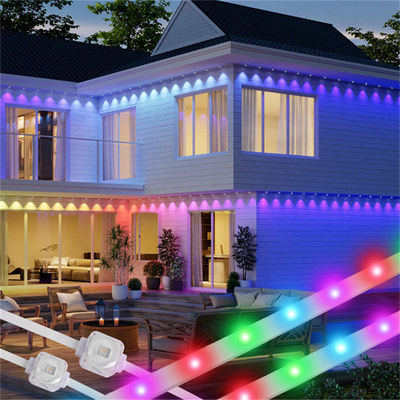 DC12V SMD5050 IP67 100ft avec 72 Smart Eave Lumières RGBW IC LED Points de lumière extérieure imperméable à l'eau Décoration de Noël