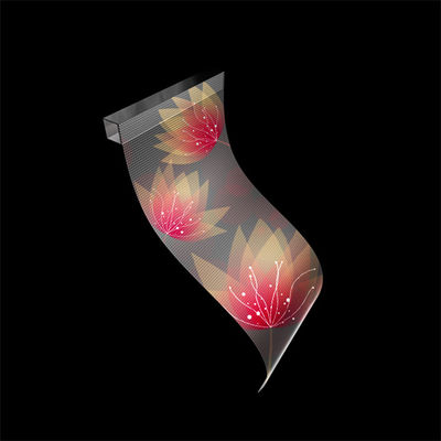 Écran LED adhésif transparent flexible P10, couleur, pour affichage sur verre, usage extérieur et intérieur