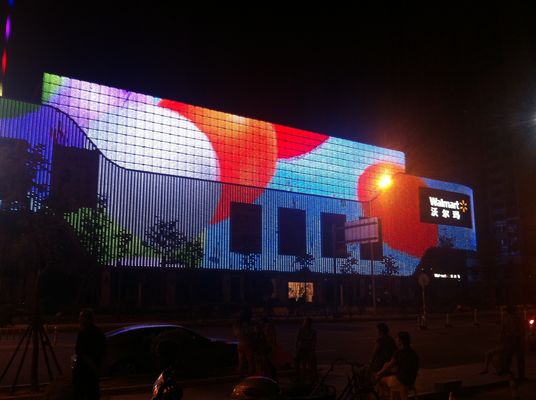 Écran LED rétractable à la flamme RGB anti-UV IP68 pour l'éclairage extérieur de façade