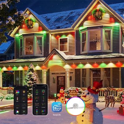 Éclairage de Noël extérieur permanent RGBW Wifi Led Eaves Light avec PC Shell Glue Design