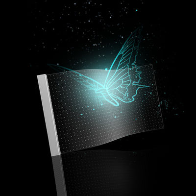 L'écran de film transparent LED adhésif sur verre pour la publicité
