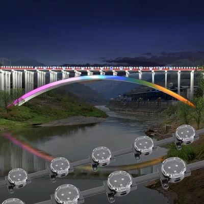 30mm Led Lampes à pixels permanentes d'extérieur d'usine, corps en PC pour l'éclairage d'ingénierie