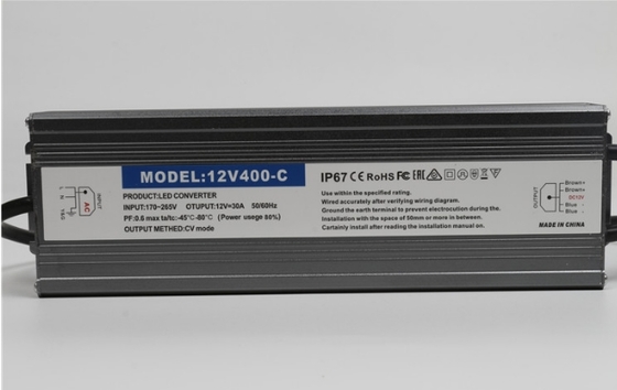 Alimentation à découpage LED étanche IP67, 12 V CC, 24 V CC, 24 V, 400 W
