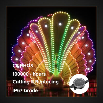 40 mm IP67 LED source de lumière point imperméable à l'eau Pixel Light Smart Control RGB programmable bâtiment façade pont décoration paysagère