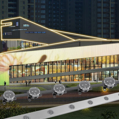 Éclairage linéaire flexible IP67 étanche pour façade extérieure, source lumineuse LED ponctuelle