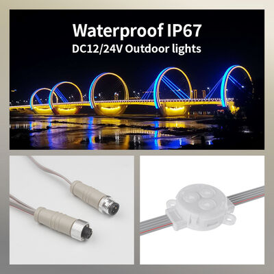 Prix de l'usine Lumière de point LED extérieure RGB pleine couleur 30 mm DC12V IP67 étanche LED Pixel Lumières