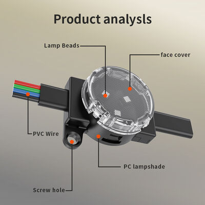 Produit chaud LED intelligent RGBW source lumineuse à points colorés résistant à l'eau Lumières des oreilles Téléphone portable APP Contrôle vocal IP67
