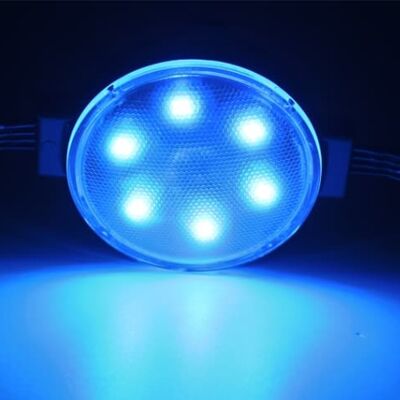 50mm 24V RGBW Matériau PC Éclairage LED Point Lumineux pour Décoration de Bâtiment