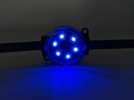 24V IP67 Étanche 50mm LED Point Lumineux avec Contrôle DMX512 pour Éclairage de Façade Extérieure