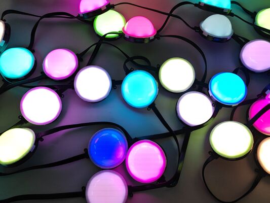 Point lumineux LED étanche 80mm | IP67, Couleurs RGBY, Boîtier PC pour éclairage extérieur de bâtiments