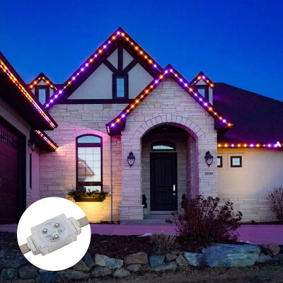 DC48V 40mm RGB Full Color LED Point Light IP67 étanche pour la décoration extérieure des murs