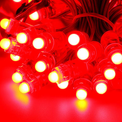 Ficelles extérieures de lumière de pixel de C.C 12V 9MM RVB d'IP67 0.15W